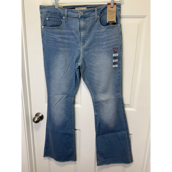 Women's Levi's 726 High Rise Flare Jeans Size 34 Blue - Picture 1 of 6